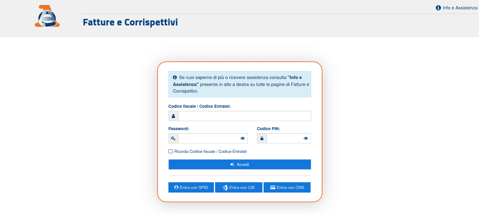 Accesso al portale Agenzia delle Entrate