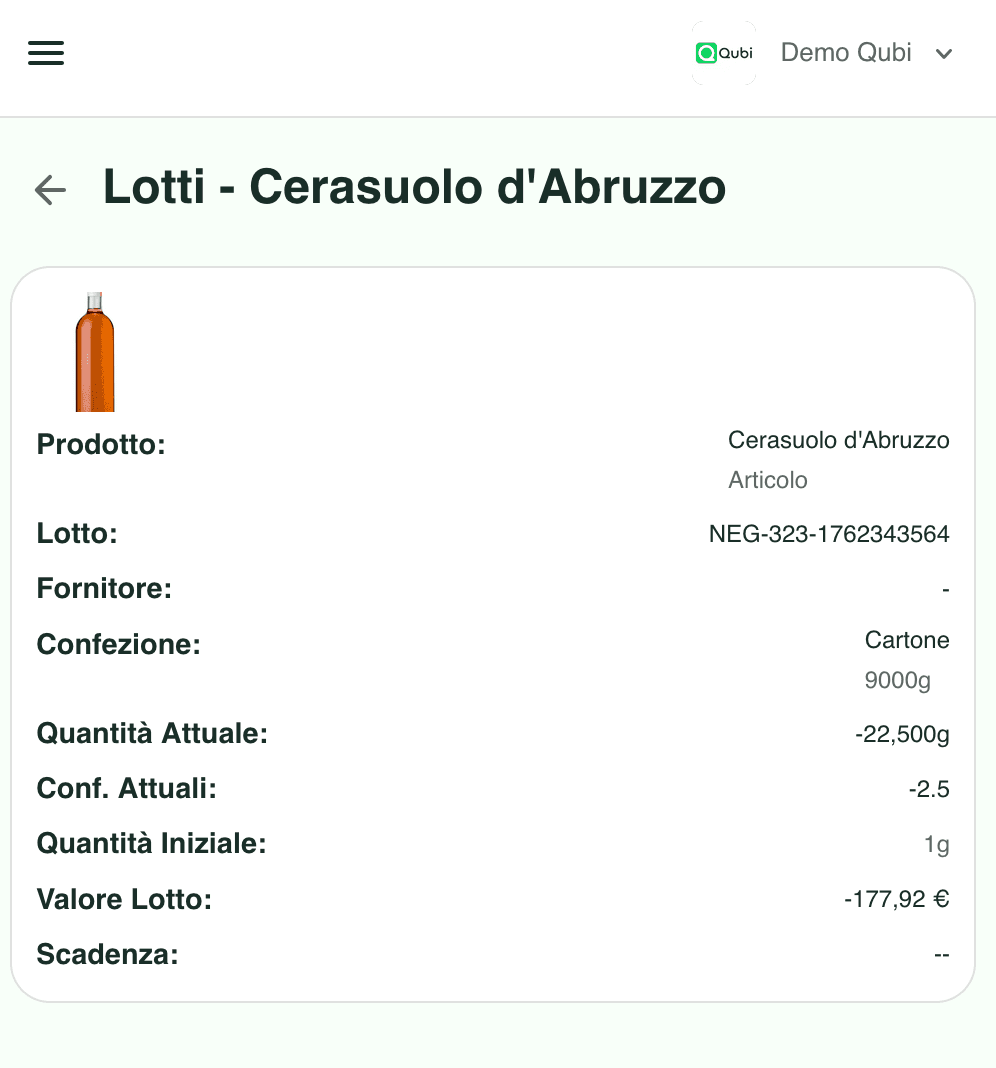 Gestione lotti articolo - Quantità, provenienza e scadenze